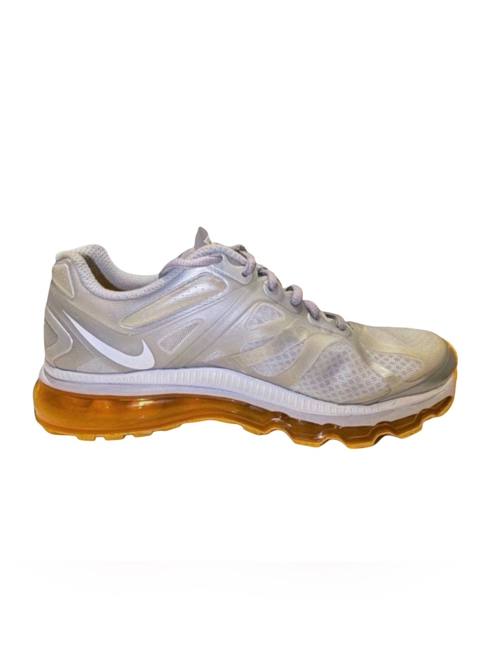 Nike Air Max+ 2010 Livestrong Silver Gold Running Sneakers | Women's 9.5